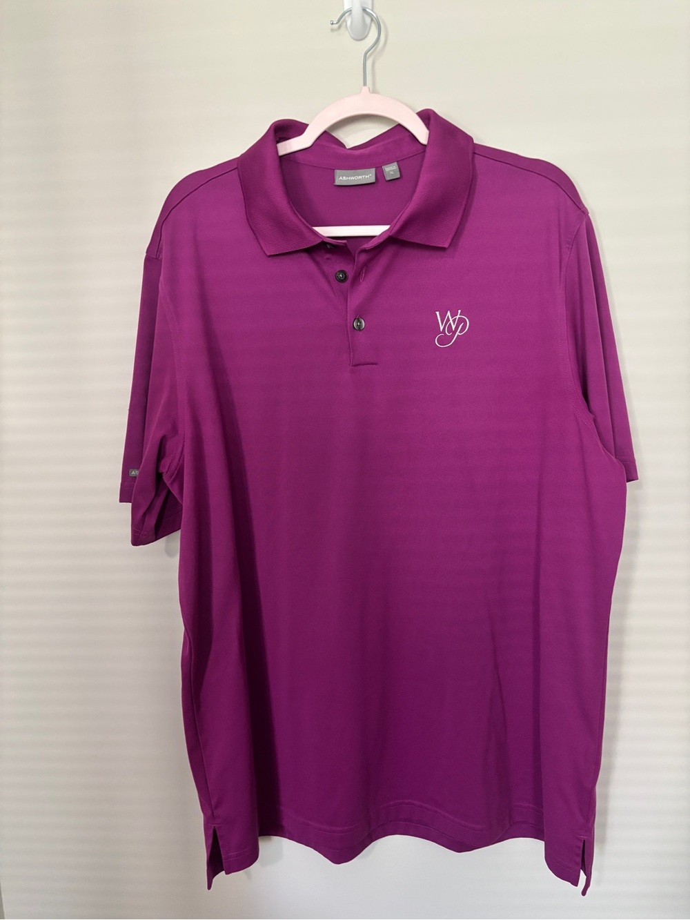 Ashworth Purple Polo Shirt - Men's Short Sleeve Size XL -PTP 25”-26” -Length 30”